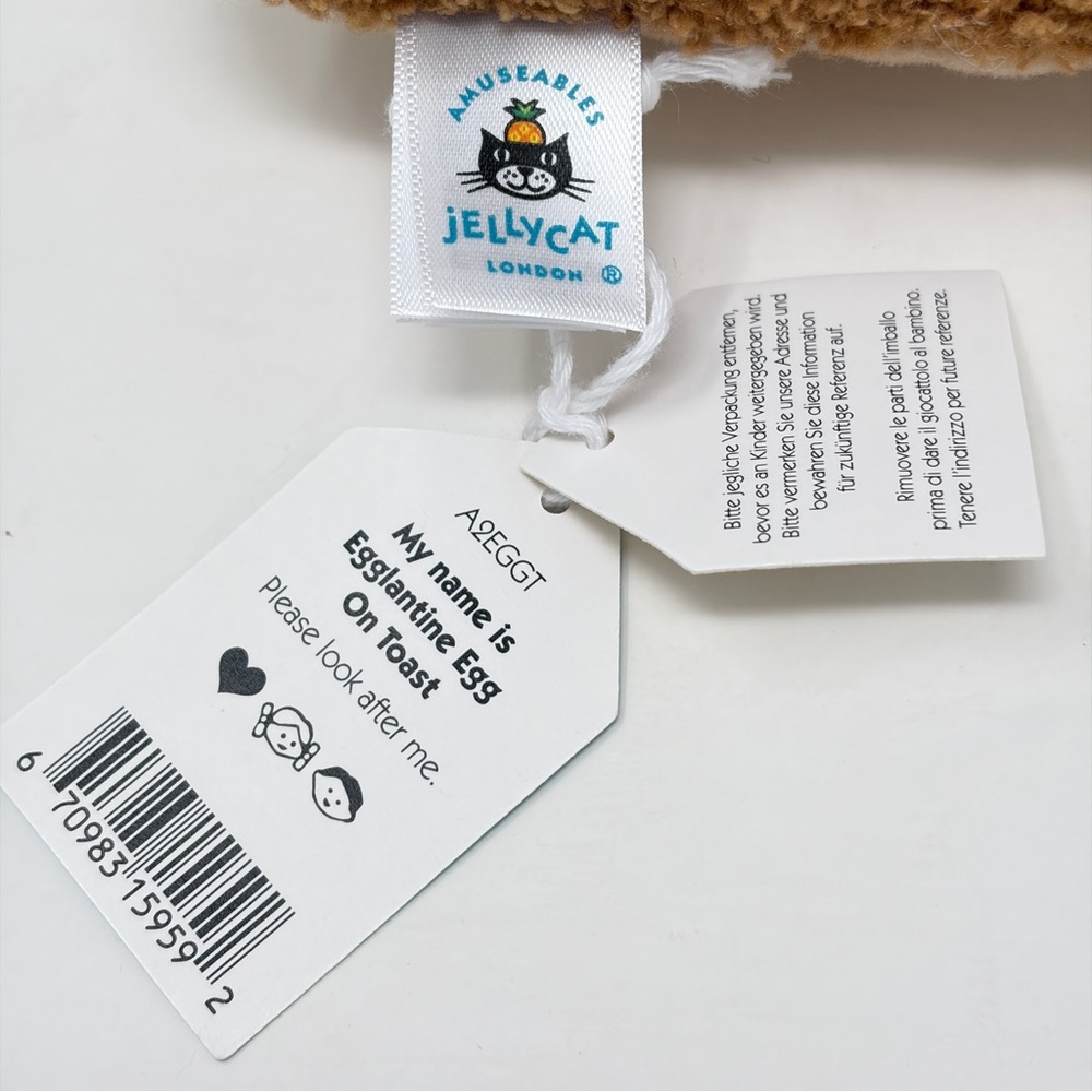 Jellycat Amuseables Egglantine Egg On Toast, NWT - Picture 5 of 8